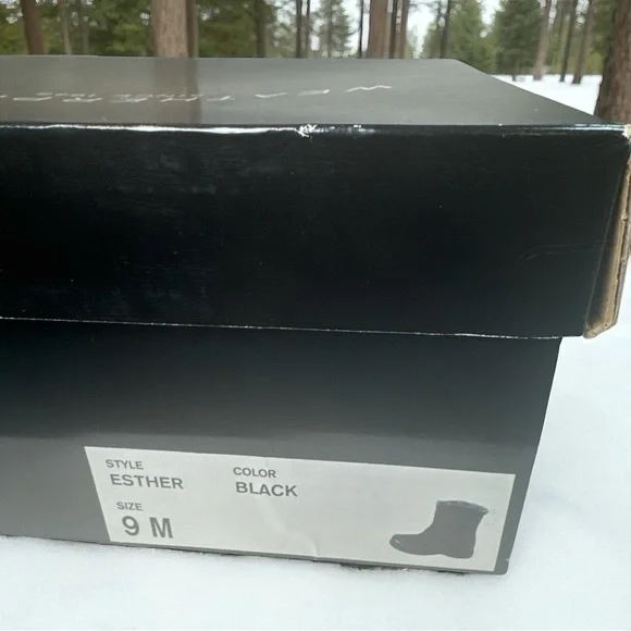 Weatherproof Esther Black Fur Lined Boots Sz 9 Brand New In Box - Picture 10 of 10